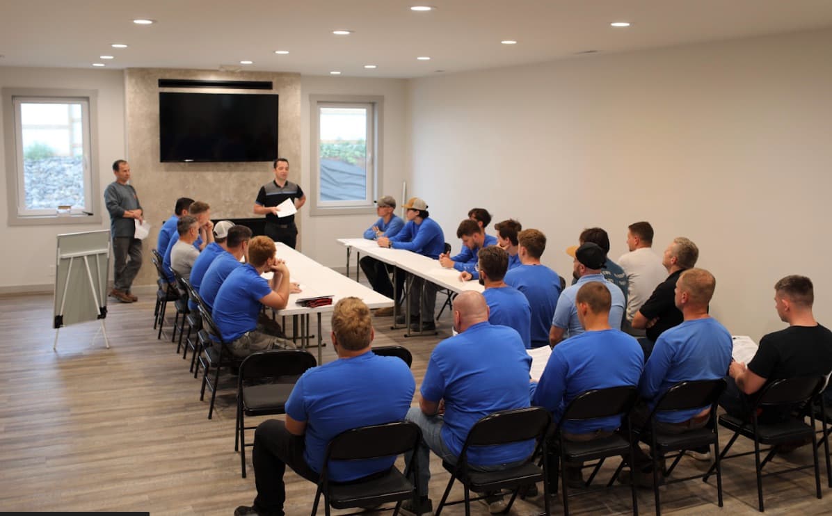 Quality Comfort team training meeting