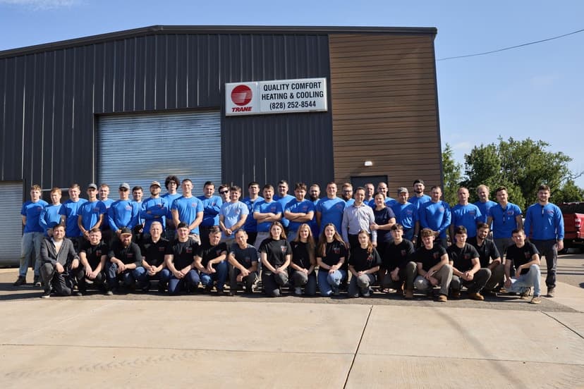 The Quality Comfort Heating & Cooling team — NATE-certified HVAC professionals in Western NC