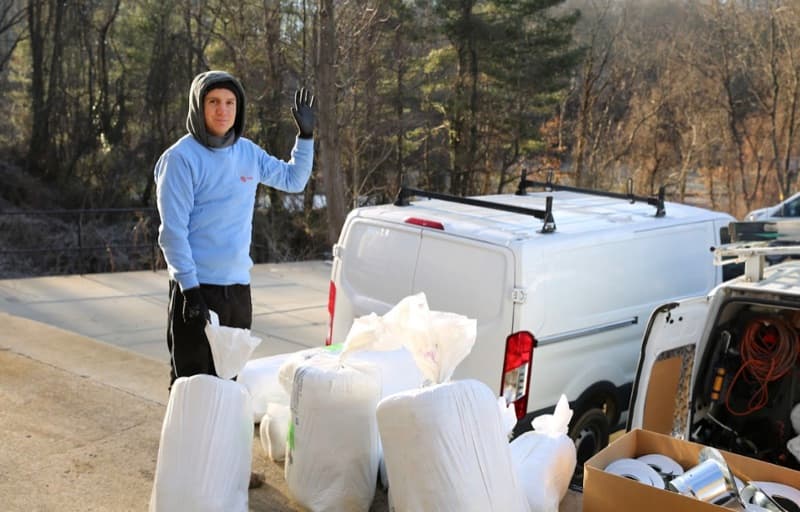 Quality Comfort technician ready for HVAC Repair service in Swannanoa